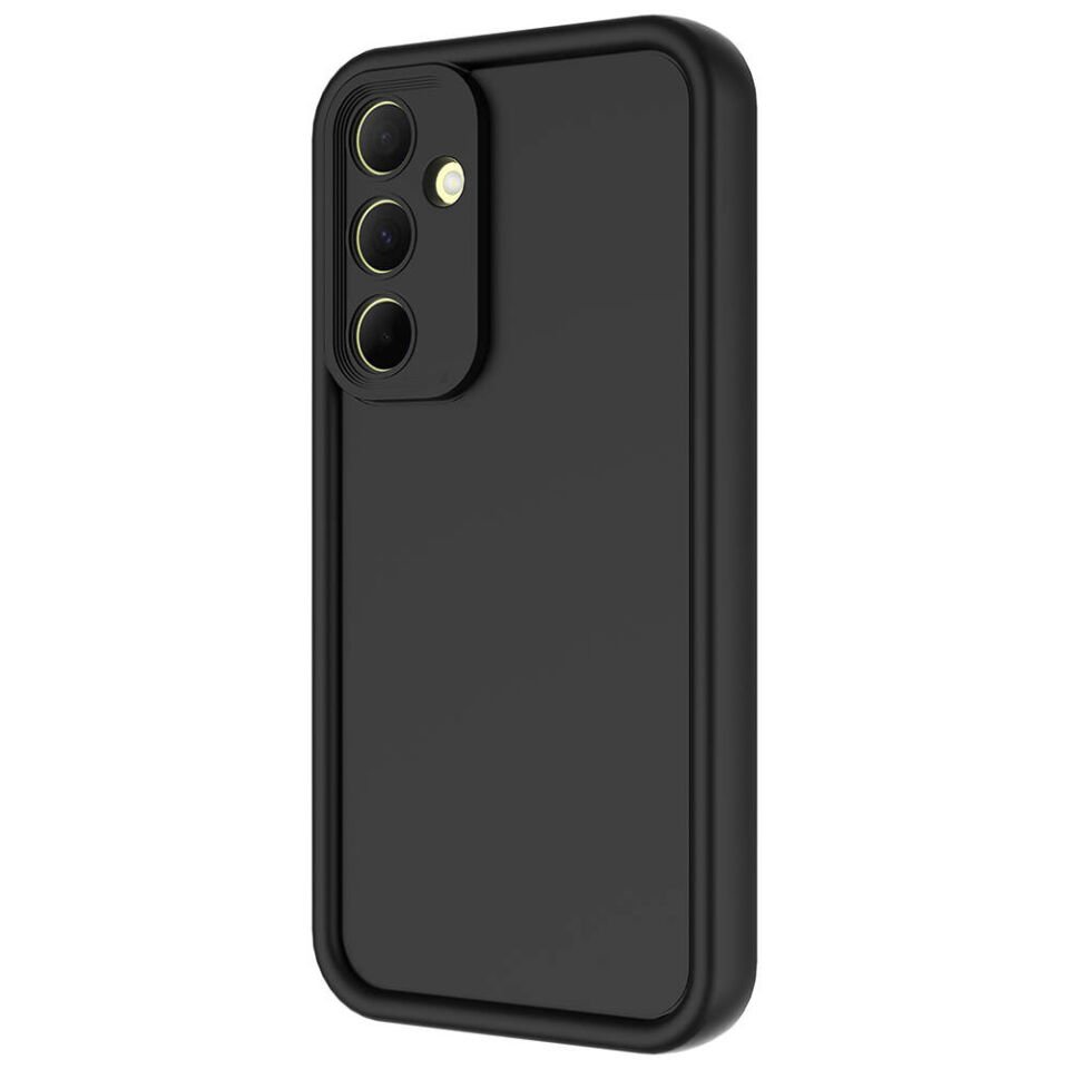 Samsung Galaxy A55 Kılıf Mat Yüzeyli Kamera Korumalı Silikon Kapak (Ananas) Mürdüm