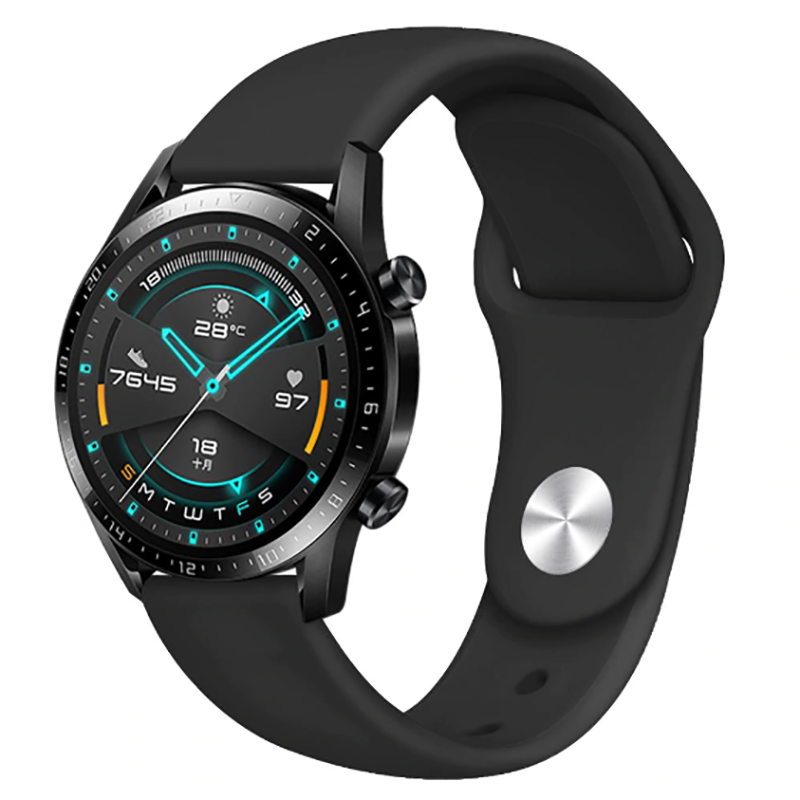 Huawei Watch GT 3 46mm (22mm) Silikon Kordon Esnek Malzeme (krd-11) Mavi