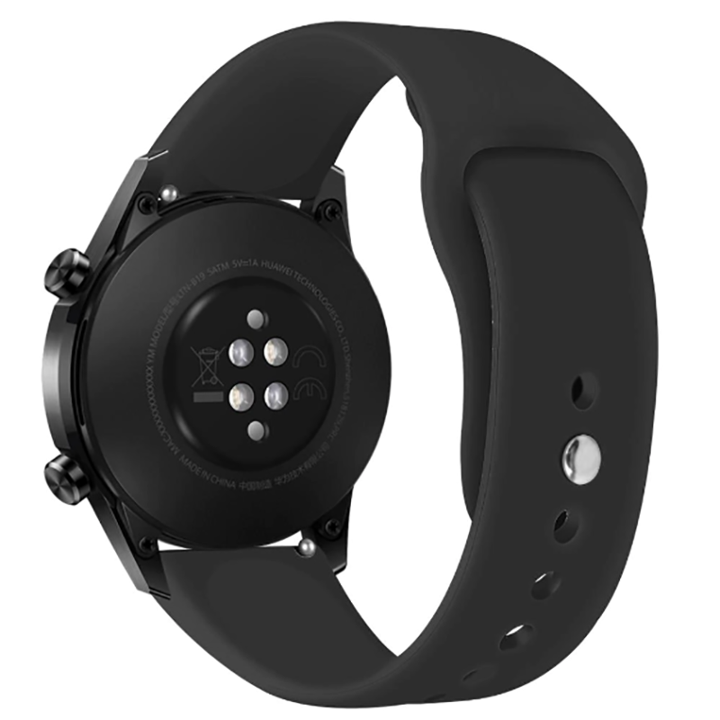Huawei Watch GT 3 46mm (22mm) Silikon Kordon Esnek Malzeme (krd-11) Mürdüm