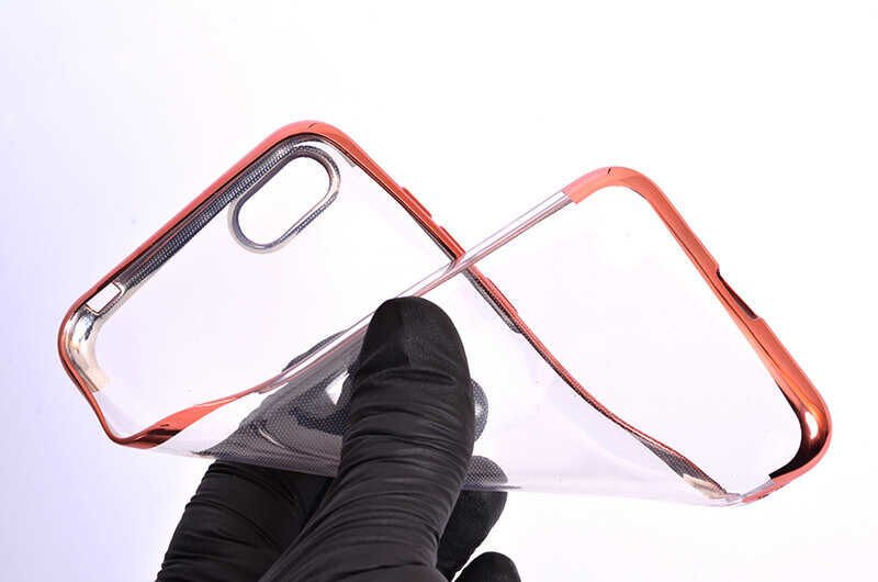 Huawei Y5 2018 Kılıf Dört Köşe Renkli Lazer Şeffaf Silikon Kapak (GLİTTER) Mavi