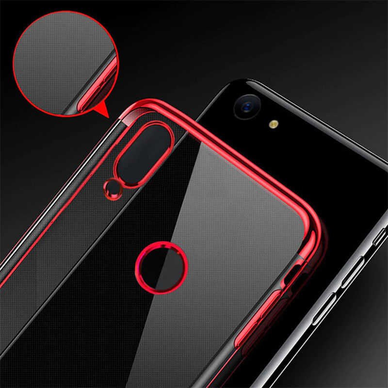 Huawei Y7 Prime 2019 Kılıf Dört Köşe Renkli Lazer Şeffaf Silikon Kapak (GLİTTER) Siyah