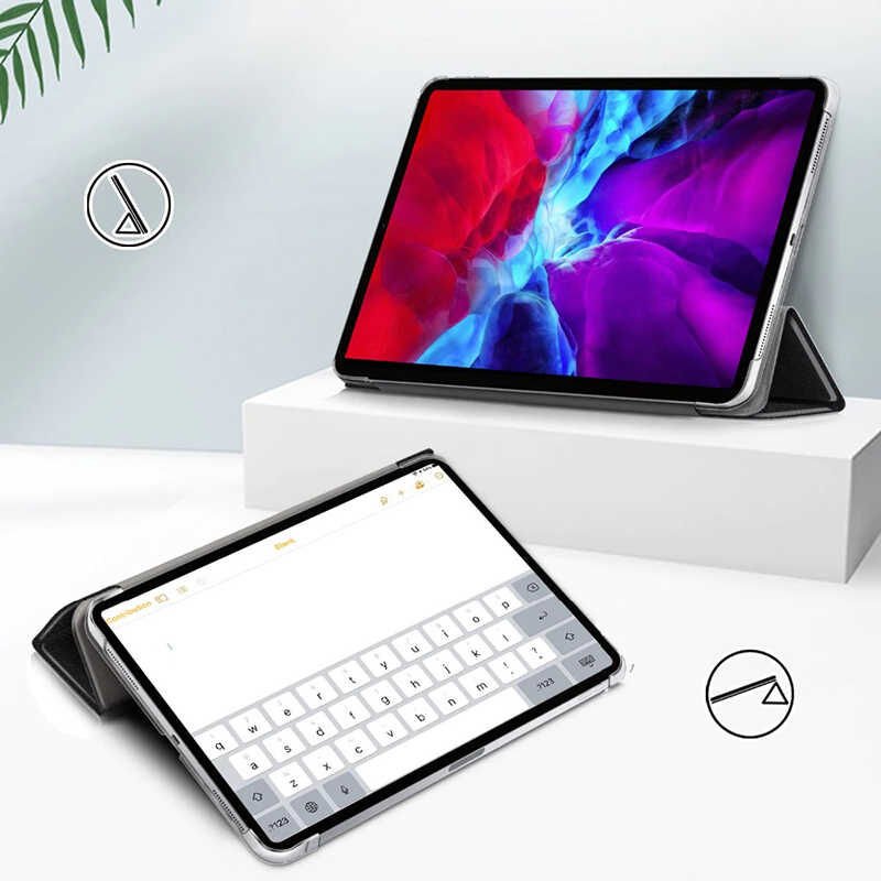 Apple iPad Air 11 2024 Kılıf Arkası Silikon Pu Deri 360 Korumalı Tasarım (SC.) Turuncu