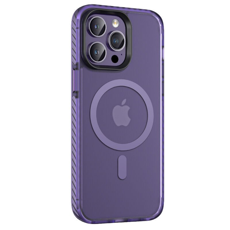 Apple iPhone 14 Pro Max Kılıf Mat Arka Yüzey Wireless Şarj Özellikli HEPTEKİLETİŞİM Locik Kapak
