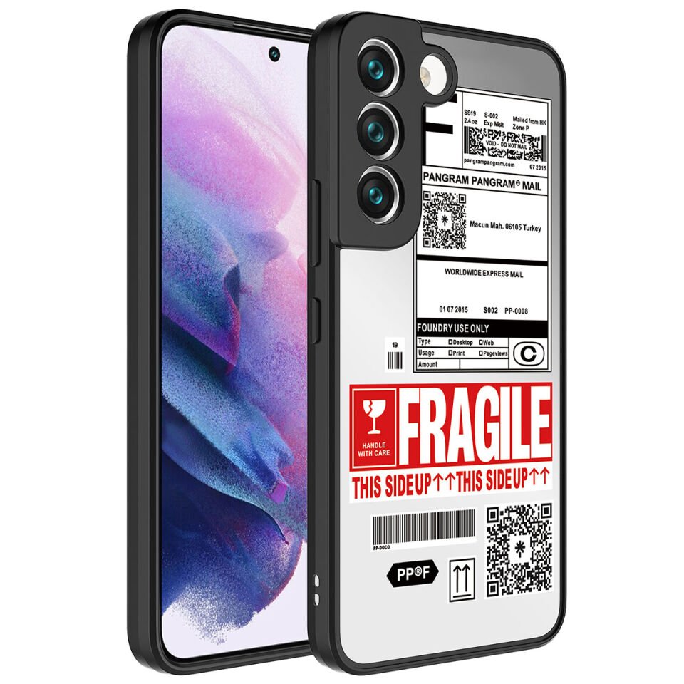 Galaxy S21 FE Kılıf Aynalı Desenli Kamera Korumalı Parlak Renkli Sert Kapak (Mirror) Fragile