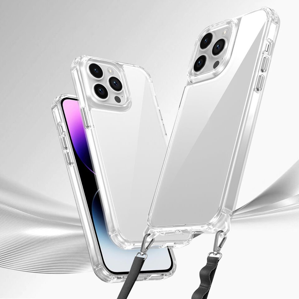 Apple iPhone 14 Pro Max Kılıf Airbagli Takılabilir Askı Aparatlı HEPTEKİLETİŞİM Snap Silikon Kapak