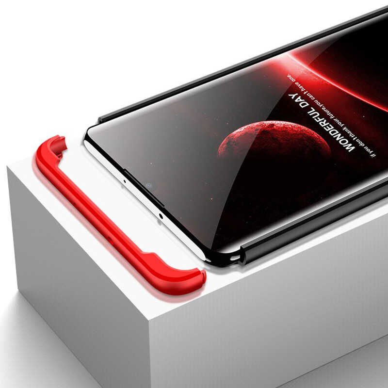 Huawei P30 Pro Kılıf 360 Tam Koruma Ön Ve Arka Sert Mika Kapak Orjinal Ays Gkk Kapak Siyah-Mavi