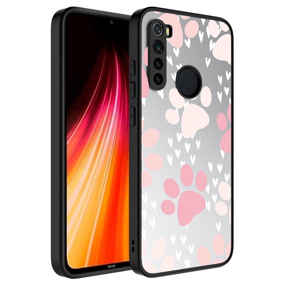 Xiaomi Redmi Note 8 Kılıf Aynalı Desenli Kamera Korumalı Parlak HEPTEKİLETİŞİM Mirror Kapak