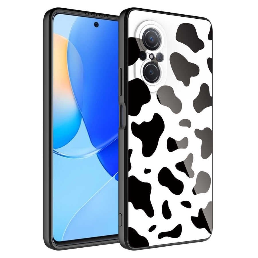 Huawei Nova 9 SE Kılıf Kamera Korumalı Bulut Desenli Renkli Sert Parlak Silikon Kapak (Epoksi) NO7