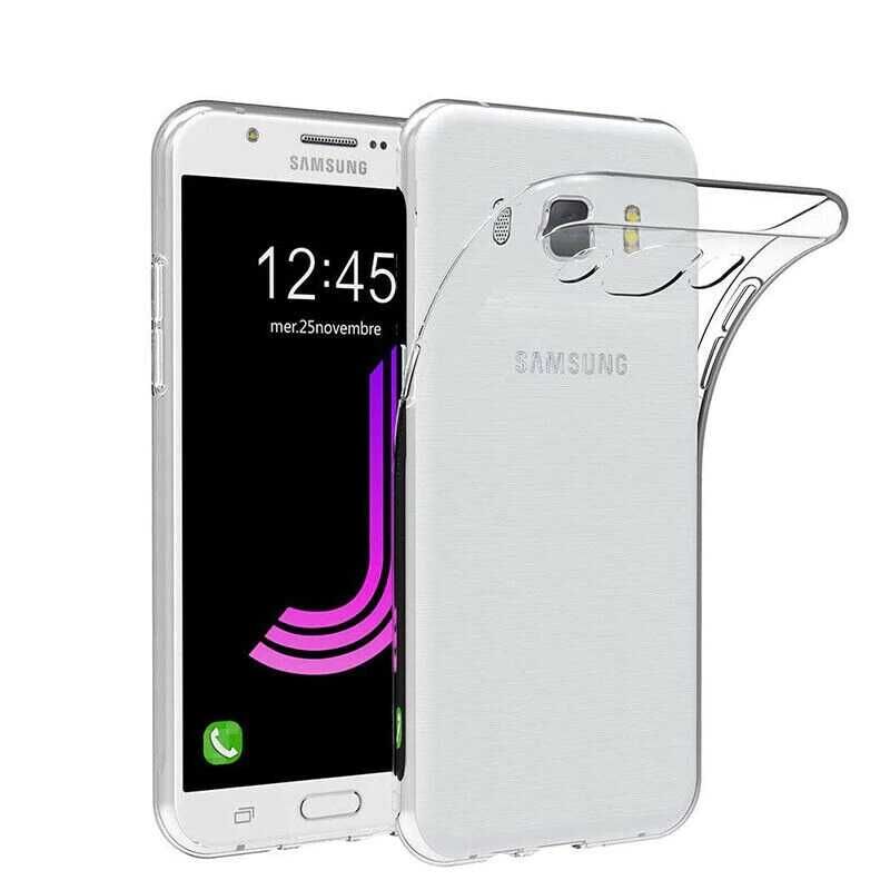 Samsung Galaxy J7 2016 Şeffaf Kılıf Yumuşak İnce Tasarımlı Kapak (SÜPER) Renksiz