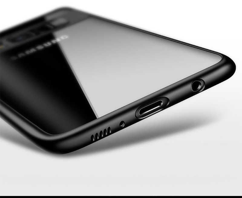 Samsung Galaxy S8 Kılıf Kenarları Silikon Arkası Şeffaf Sert Kapak (BUTTOM) Pembe