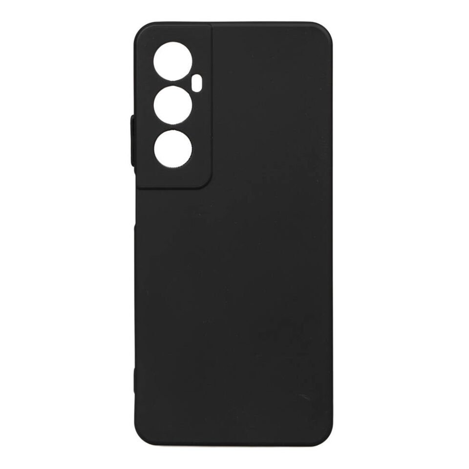 Realme C65 4G Kılıf Kamera Korumalı Esnek Renkli Silikon Kapak (Biye) Siyah