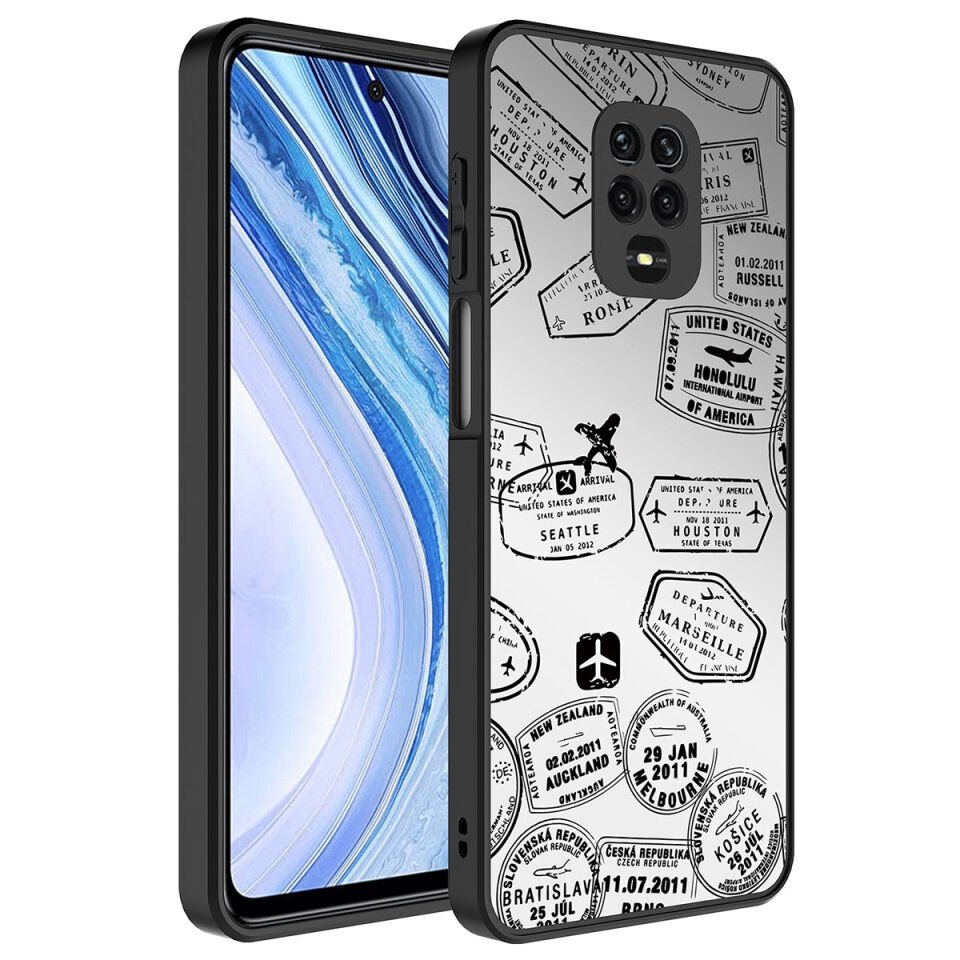 Xiaomi Redmi Note 9S Kılıf Aynalı Desenli Kamera Korumalı Parlak HEPTEKİLETİŞİM Mirror Kapak