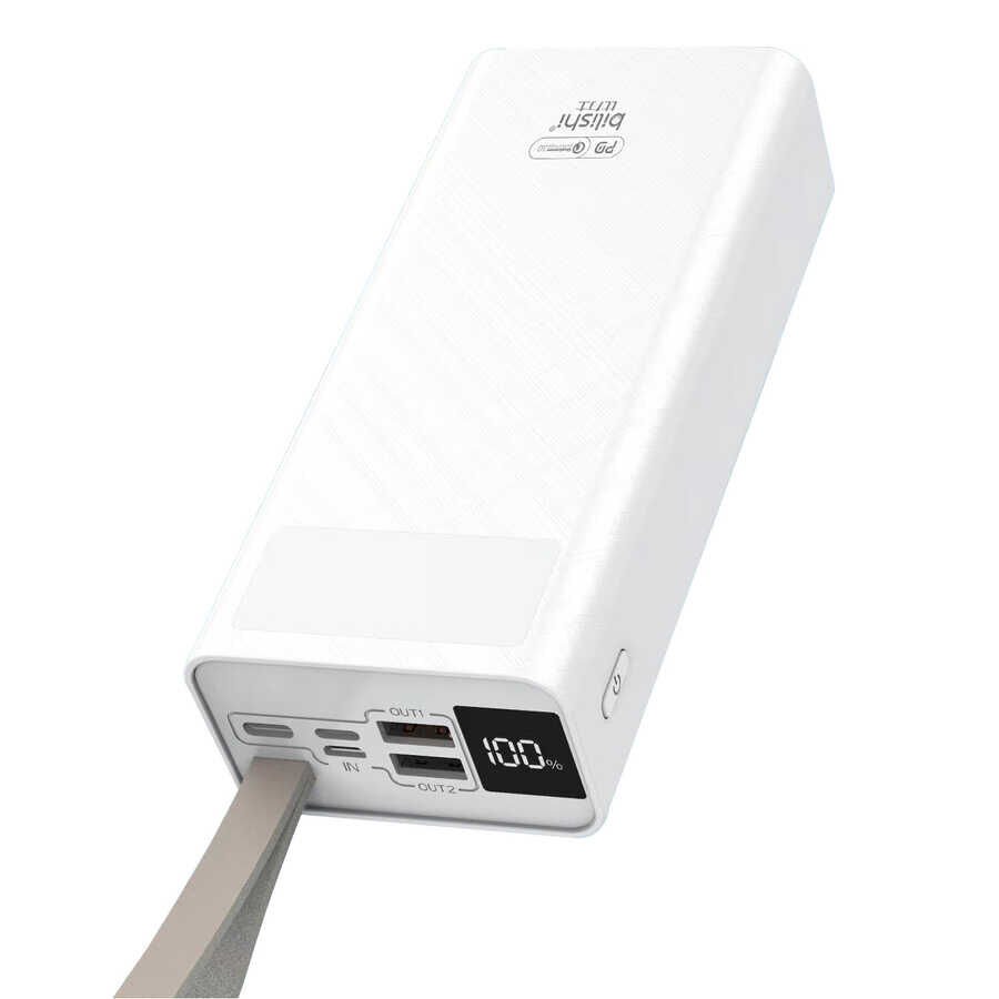 HEPTEKİLETİŞİM B-30 Askılı Led Göstergeli Taşınabilir Powerbank 30000 mAh