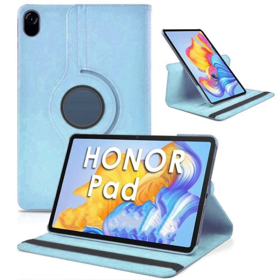 Huawei Honor X9 11.5' Kılıf Dönebilen Standlı 360 Tam Korumalı Tablet KIlıf (D-T) Mavi