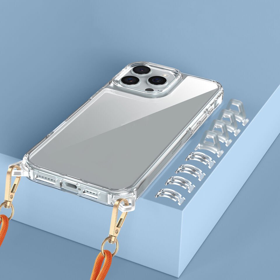 Apple iPhone 16 Pro Kılıf Airbagli Takılabilir Askı Aparatlı HEPTEKİLETİŞİM Snap Silikon Kapak