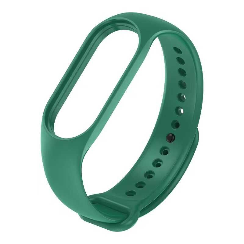 Xiaomi Mi Band 7 Silikon Kordon Soft ve Pürüzsüz Yüzeyli Kordon (Klasik) Deep Yeşil
