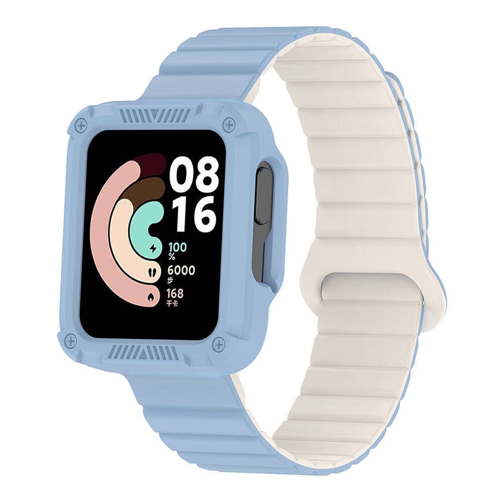Xiaomi Redmi Watch 1 Silikon Kordon Strap Kayış (KRD-105) Mavi-Starlight