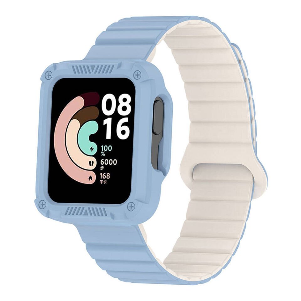 Xiaomi Redmi Watch 1 Silikon Kordon Strap Kayış (KRD-105) Mavi-Starlight