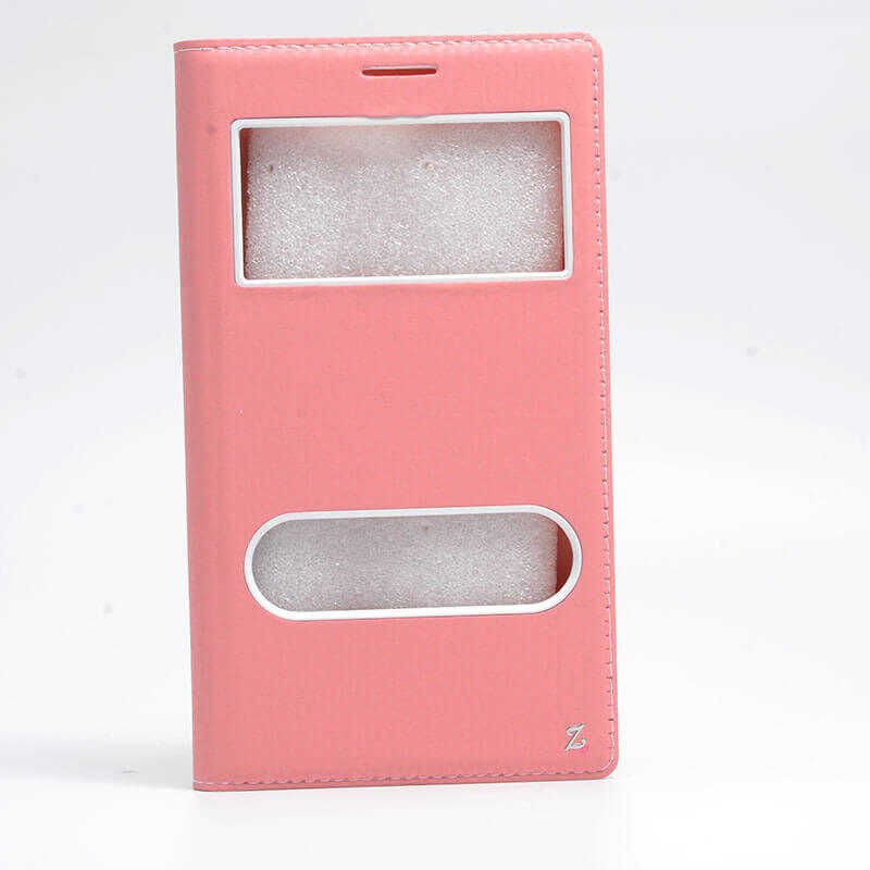 Samsung Galaxy Note 2 Kapaklı Kılıf Mıknatıslı 360 Tam Korumalı (DOLCE) Pembe Açık