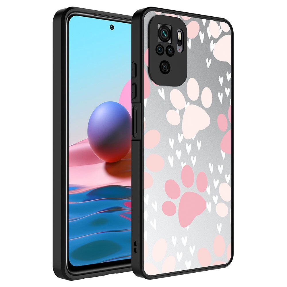 Xiaomi Redmi Note 10 Kılıf Aynalı Desenli Kamera Korumalı Parlak HEPTEKİLETİŞİM Mirror Kapak