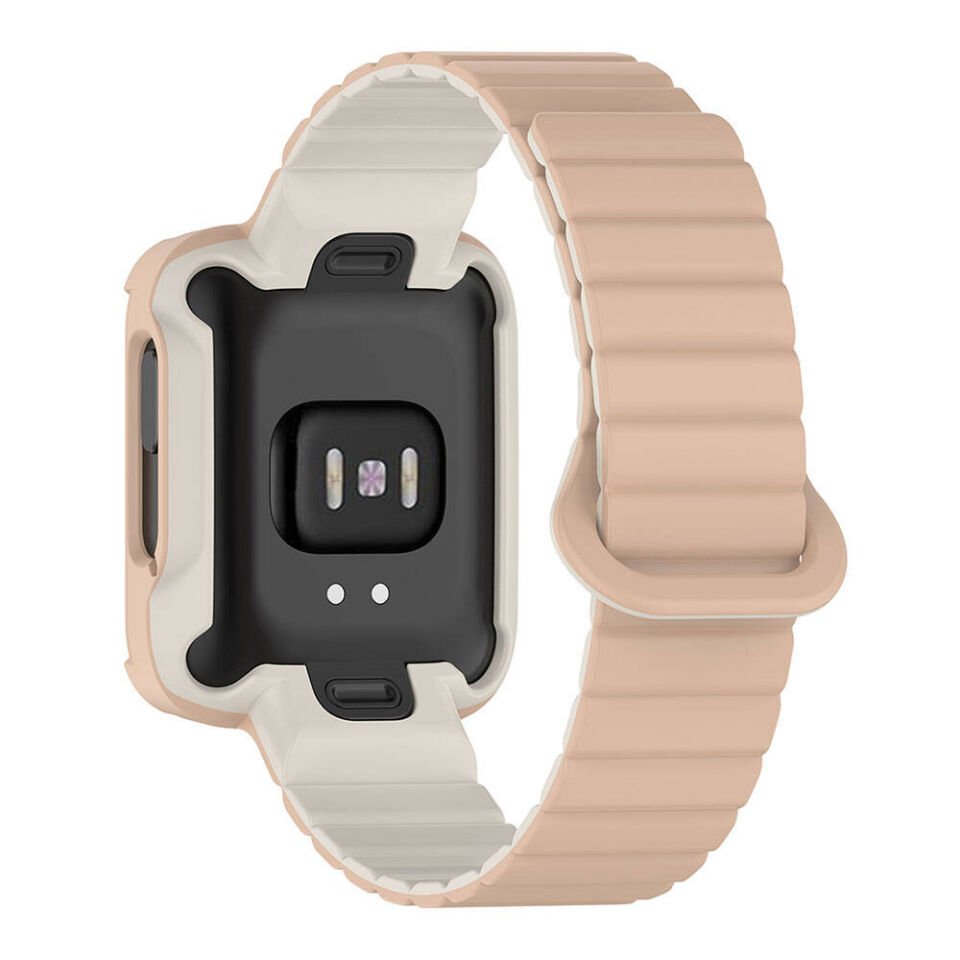 Xiaomi Redmi Watch 1 Silikon Kordon Strap Kayış (KRD-105) Gri-Turuncu