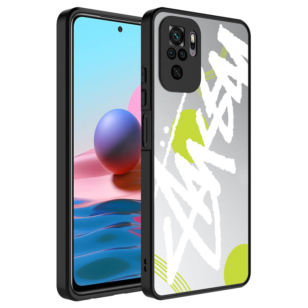 Xiaomi Redmi Note 10S Kılıf Aynalı Desenli Kamera Korumalı Parlak HEPTEKİLETİŞİM Mirror Kapak