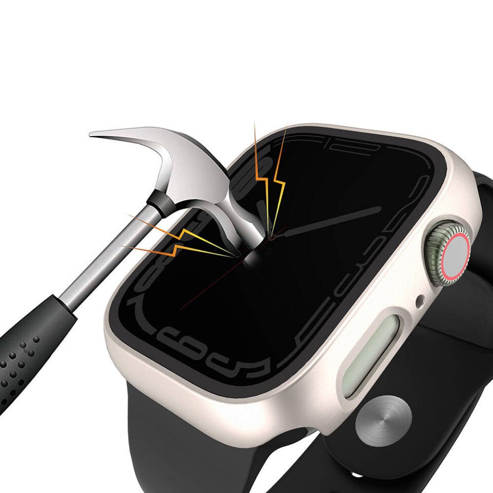 Apple Watch 40mm Sert PC Kasa ve Privacy Hayalet Ekran Koruyucu (Gard 32) Siyah