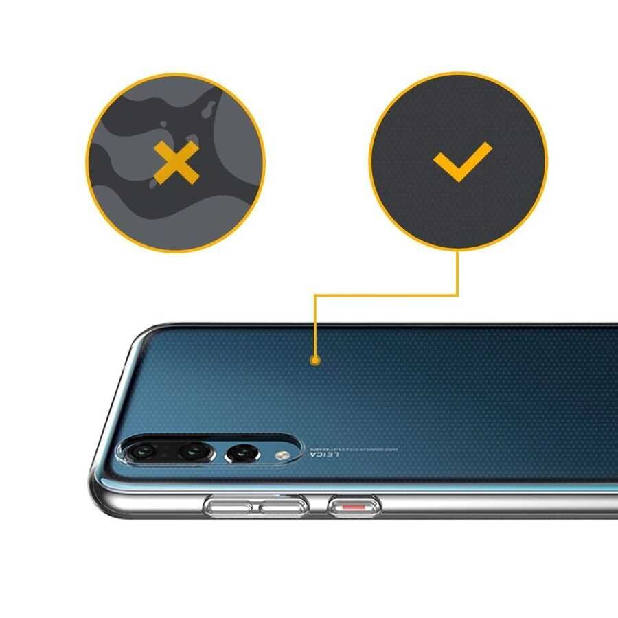 Huawei P20 Pro Şeffaf Kılıf Yumuşak İnce Tasarımlı Kapak (SÜPER) Renksiz