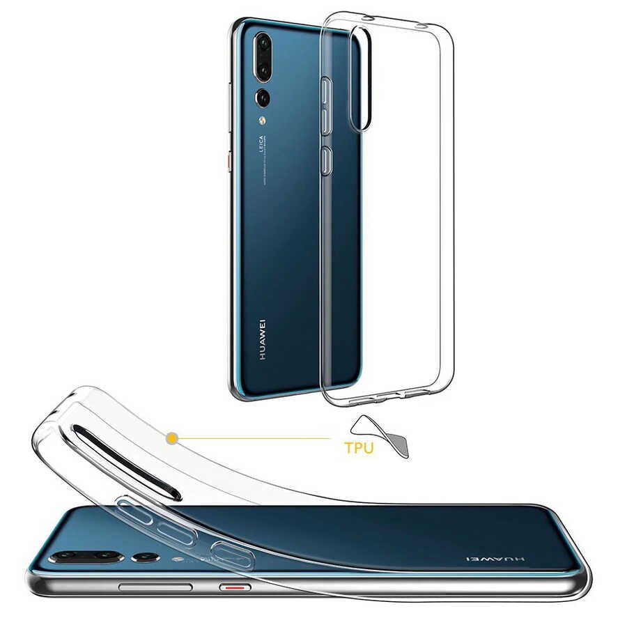 Huawei P20 Pro Şeffaf Kılıf Yumuşak İnce Tasarımlı Kapak (SÜPER) Renksiz