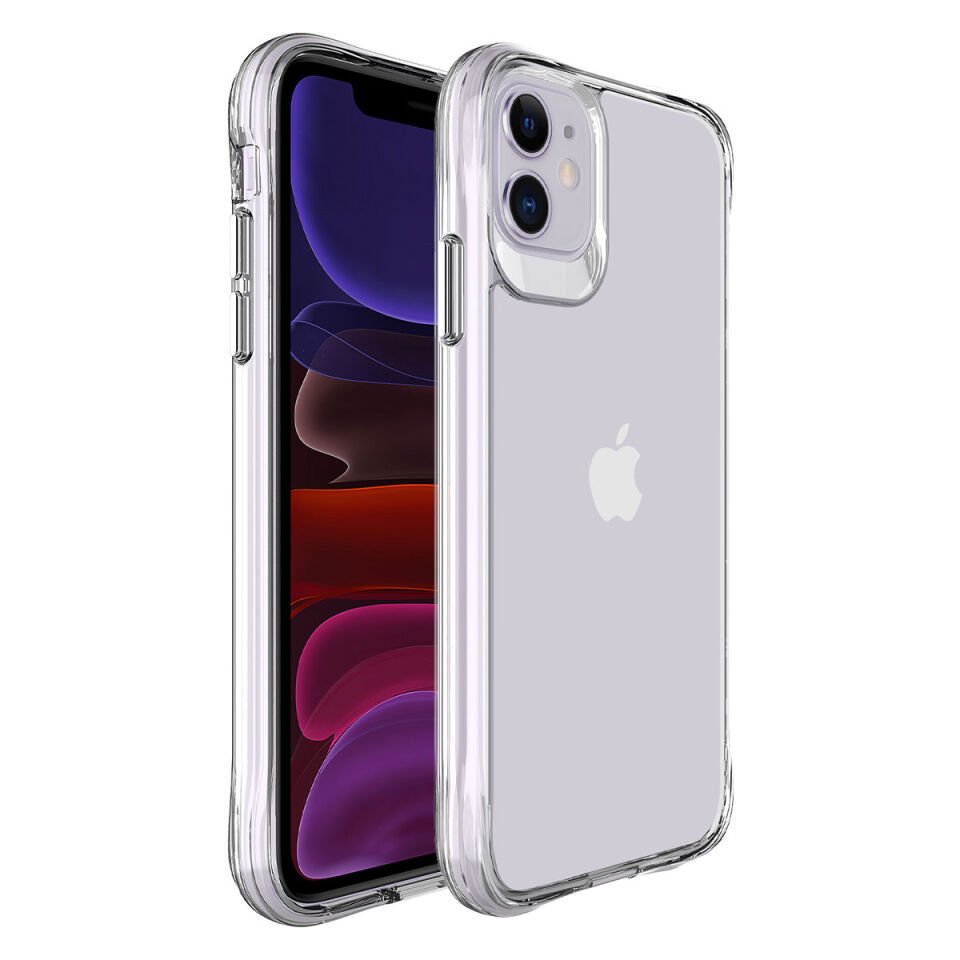 Apple iPhone 11 Kılıf HEPTEKİLETİŞİM Şeffaf Ultra İnce Airbag Tasarımlı Okka Kapak