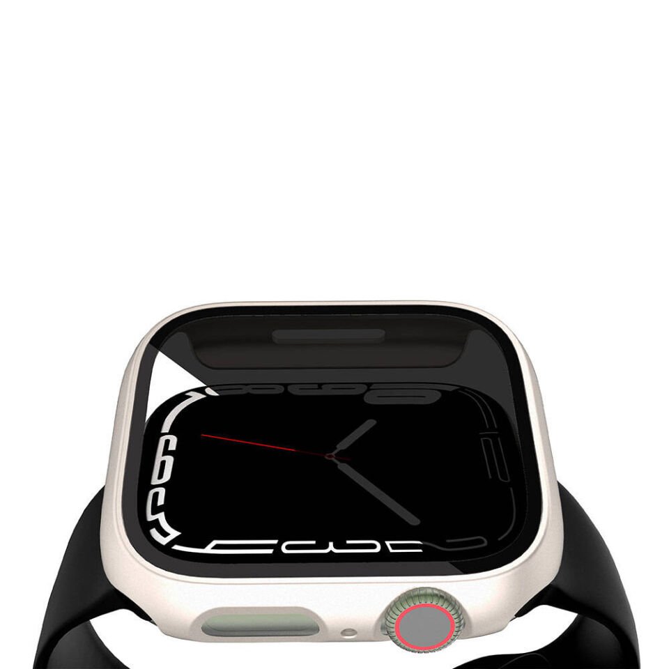 Apple Watch 7 41mm Sert PC Kasa ve Privacy Hayalet Ekran Koruyucu (Gard 32) Siyah