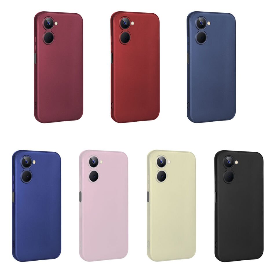 Realme 10 4G Kılıf Yumuşak Dokulu Soft Esnek İnce Mat Renkli Silikon Kapak (PREMİER) Mürdüm