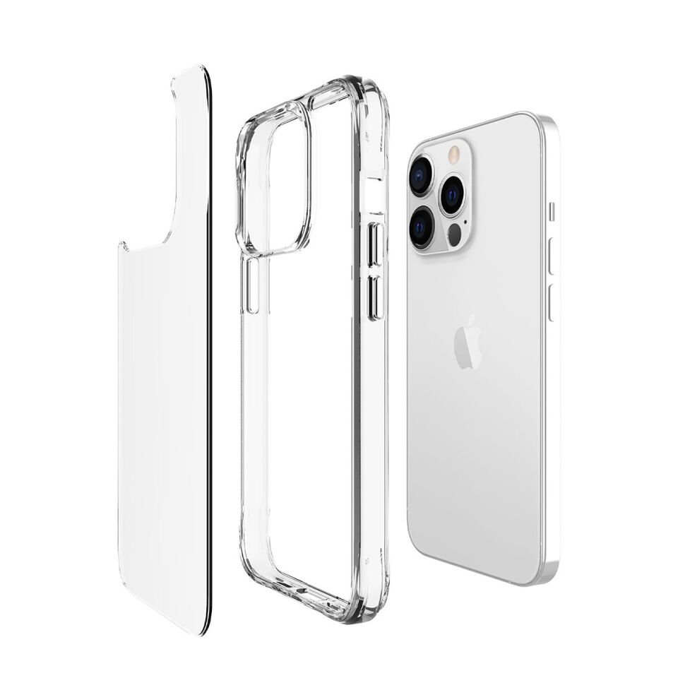 Apple iPhone 13 Pro Kılıf HEPTEKİLETİŞİM Şeffaf Ultra İnce Airbag Tasarımlı Okka Kapak
