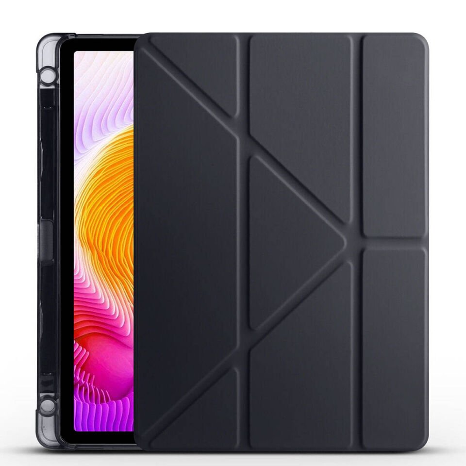 Xiaomi Redmi Pad SE Kılıf Kalem Bölmeli Standlı 360 Derece Tam Korumalı Tasarım (TR) Siyah