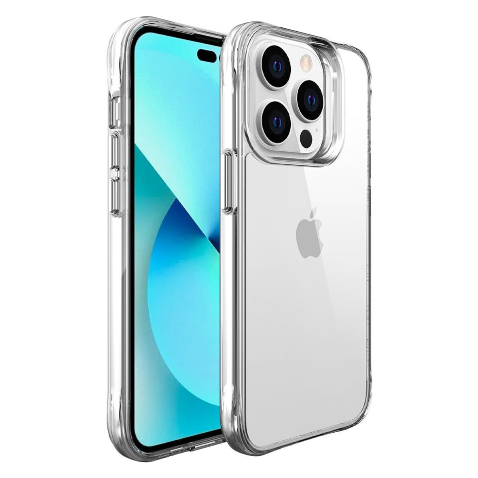 Apple iPhone 14 Pro Kılıf HEPTEKİLETİŞİM Şeffaf Ultra İnce Airbag Tasarımlı Okka Kapak