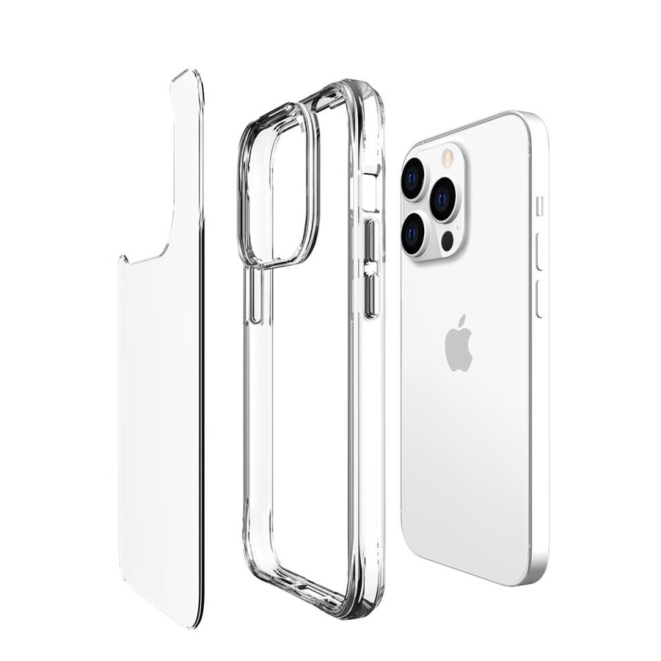 Apple iPhone 14 Pro Kılıf HEPTEKİLETİŞİM Şeffaf Ultra İnce Airbag Tasarımlı Okka Kapak