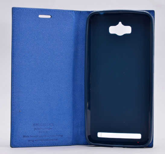 Asus Zenfone Max ZC550KL Kapaklı Kılıf Darbelere Karşı Tam Korumalı (ELİTE) Lacivert