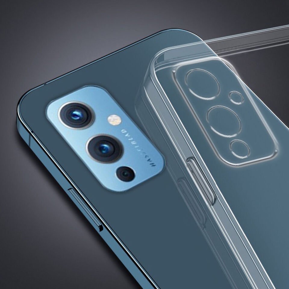 One Plus 9 Şeffaf Kılıf Yumuşak İnce Tasarımlı Kapak (SÜPER) Renksiz