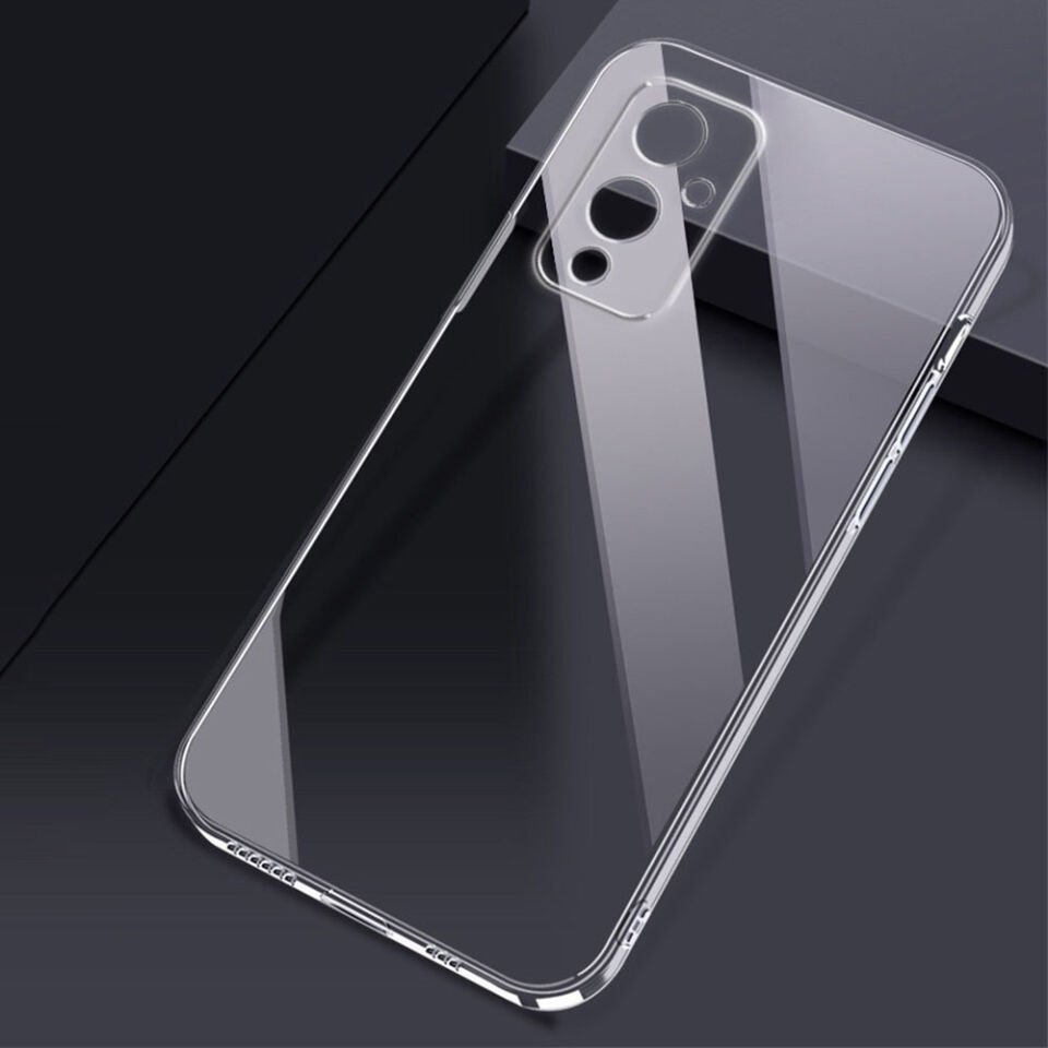 One Plus 9 Şeffaf Kılıf Yumuşak İnce Tasarımlı Kapak (SÜPER) Renksiz