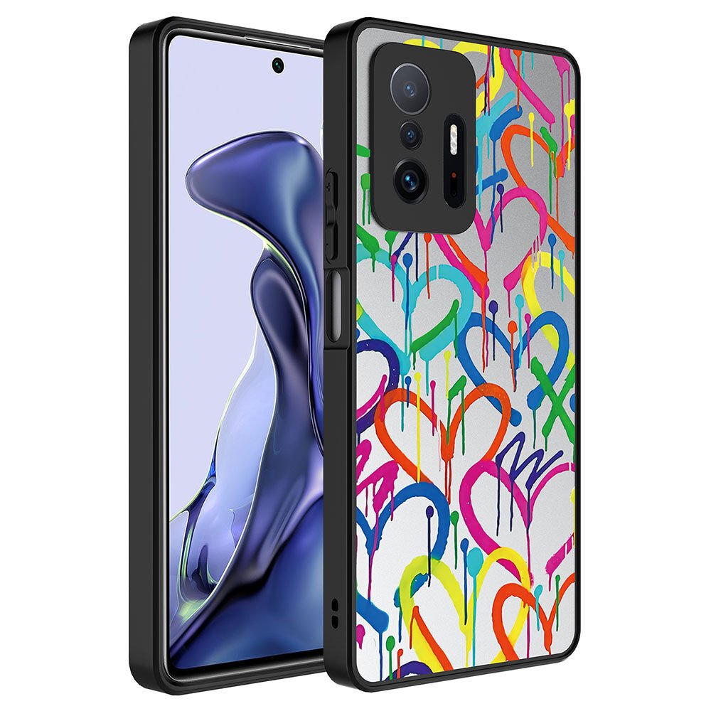 Xiaomi Mi 11T 5G Kılıf Aynalı Desenli Kamera Korumalı Parlak HEPTEKİLETİŞİM Mirror Kapak