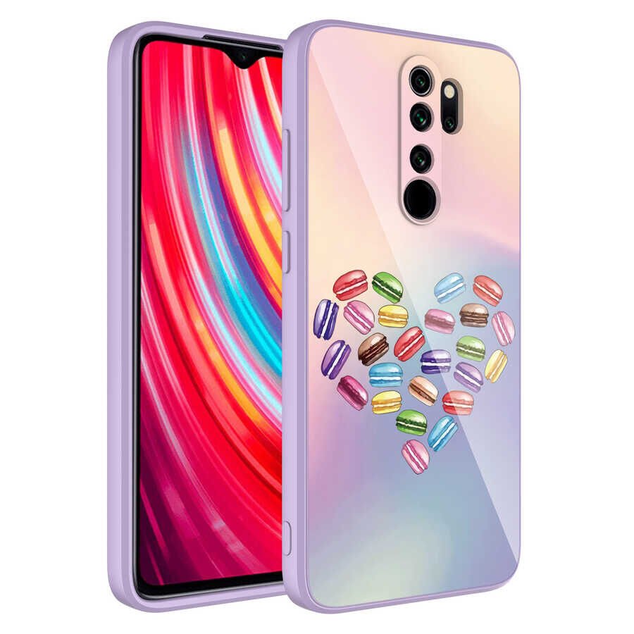 Xiaomi Redmi Note 8 Pro Kılıf Kamera Korumalı Bulut Desenli Sert Parlak Silikon Kapak (Epoksi) NO1