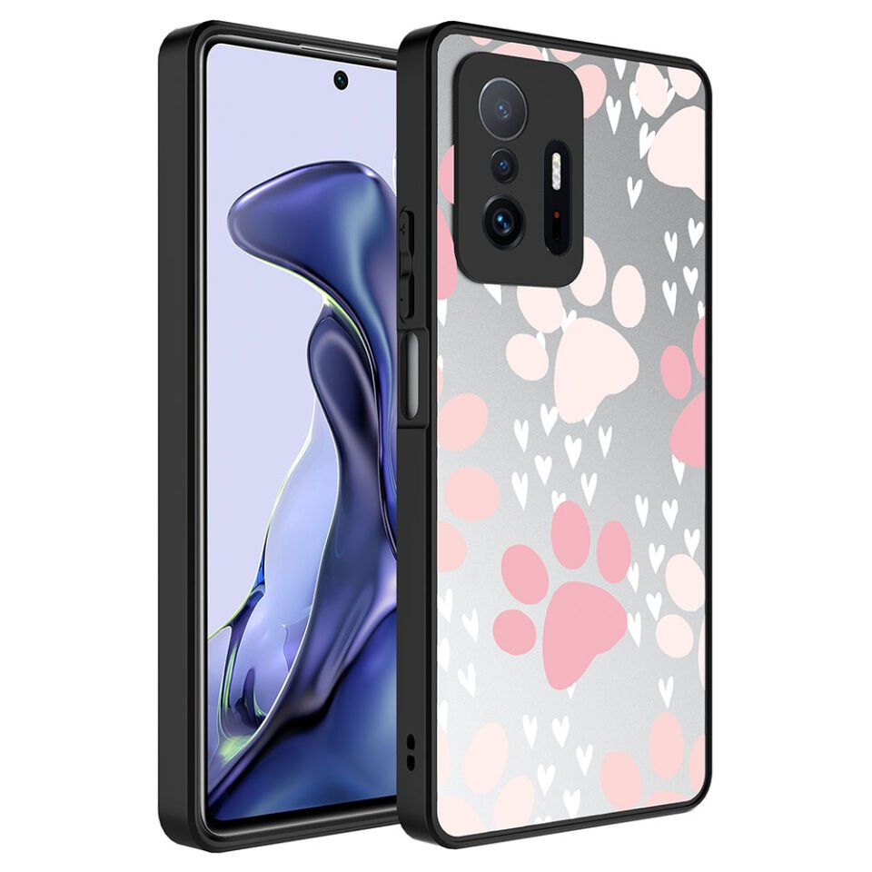 Xiaomi Mi 11T Pro 5G Kılıf Aynalı Desenli Kamera Korumalı Parlak HEPTEKİLETİŞİM Mirror Kapak