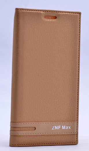 Asus Zenfone Max ZC550KL Kapaklı Kılıf Darbelere Karşı Tam Korumalı (ELİTE) Gold