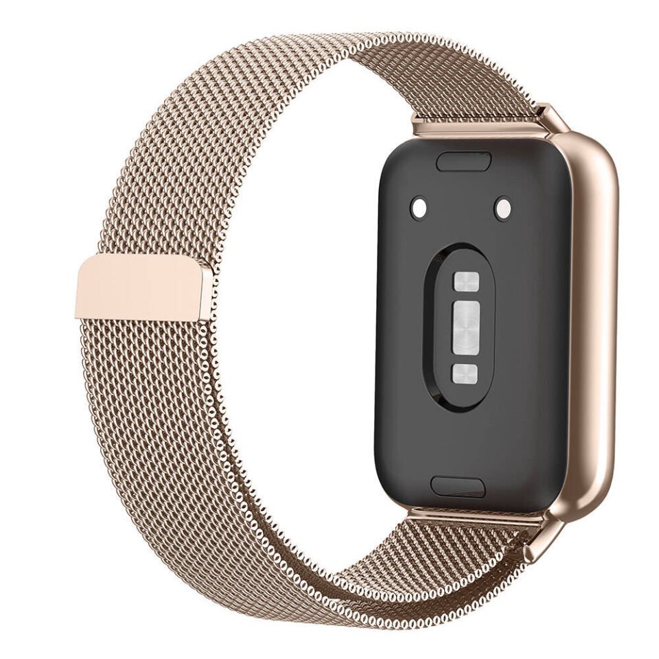 Samsung Galaxy Fit 3 Metal Kordon Paslanmaz Çelik Örgü (KRD-01) Gold