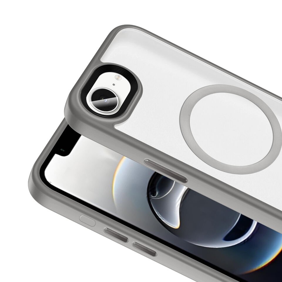 Apple iPhone 16E Kılıf Mat Arka Yüzey Wireless Şarj Özellikli Zore Flet Magsafe Kapak