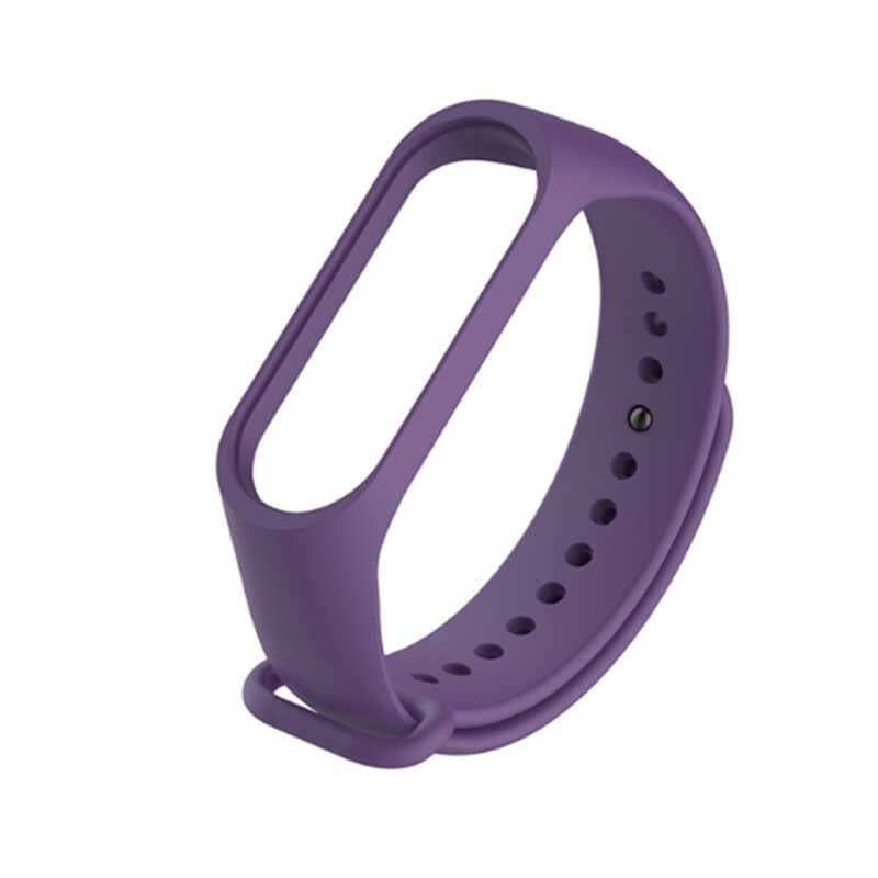 Xiaomi Mi Band 2 Silikon Kordon Soft ve Pürüzsüz Yüzeyli Kordon (Klasik) Mor