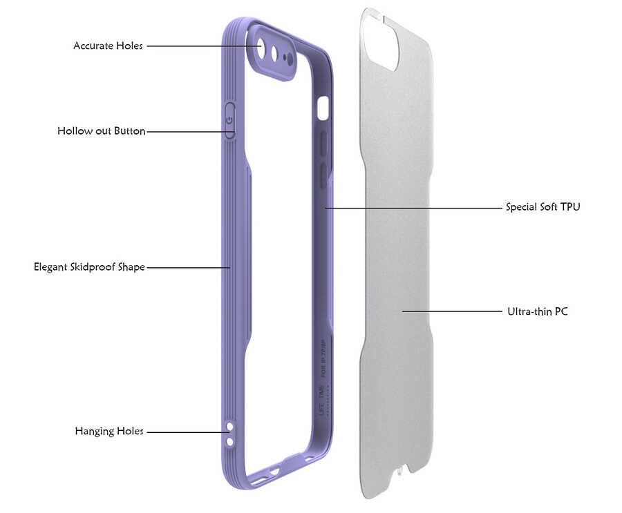Apple iPhone 8 Plus Kılıf HEPTEKİLETİŞİM Parfe Kapak