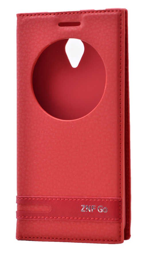 Asus Zenfone Go ZC500TG Kapaklı Kılıf Darbelere Karşı Tam Korumalı (ELİTE) Kırmızı
