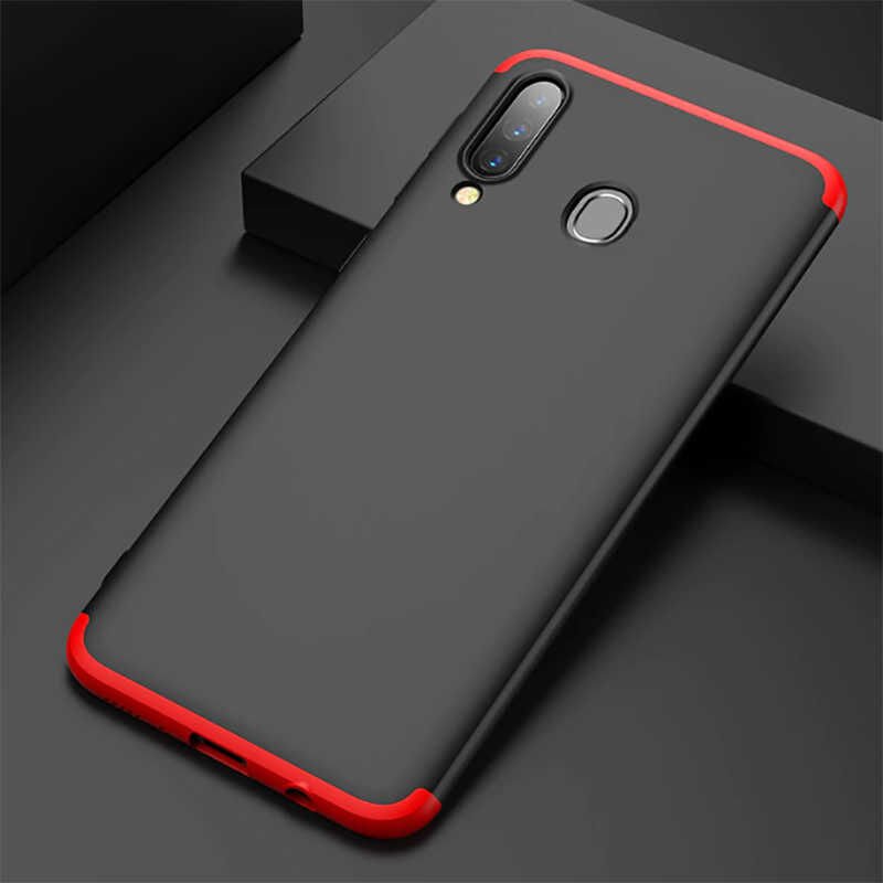 Samsung Galaxy A70 Kılıf 360 Tam Koruma Ön Ve Arka Sert Mika Kapak Orjinal Ays Gkk Kapak Siyah-Mavi