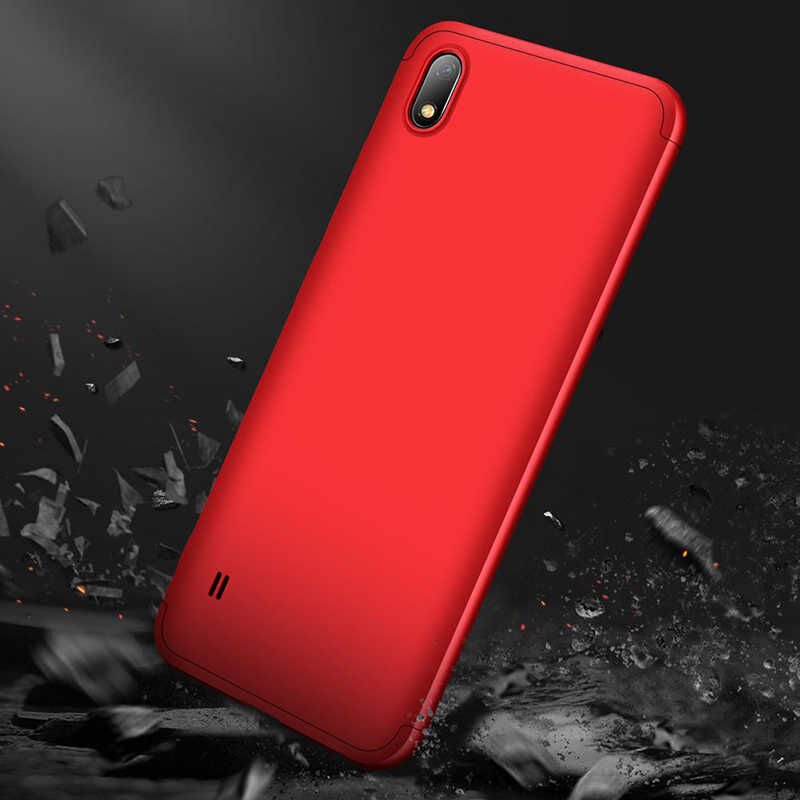 Samsung Galaxy A10 Kılıf 360 Tam Koruma Ön Ve Arka Sert Mika Kapak Orjinal Ays Gkk Kapak Siyah